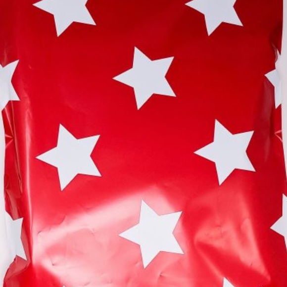 50 10X13 Red and White Star Poly Mailers - Picture 6 of 7